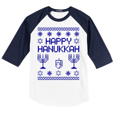 Happy Hanukkah Ugly Baseball Sleeve Shirt