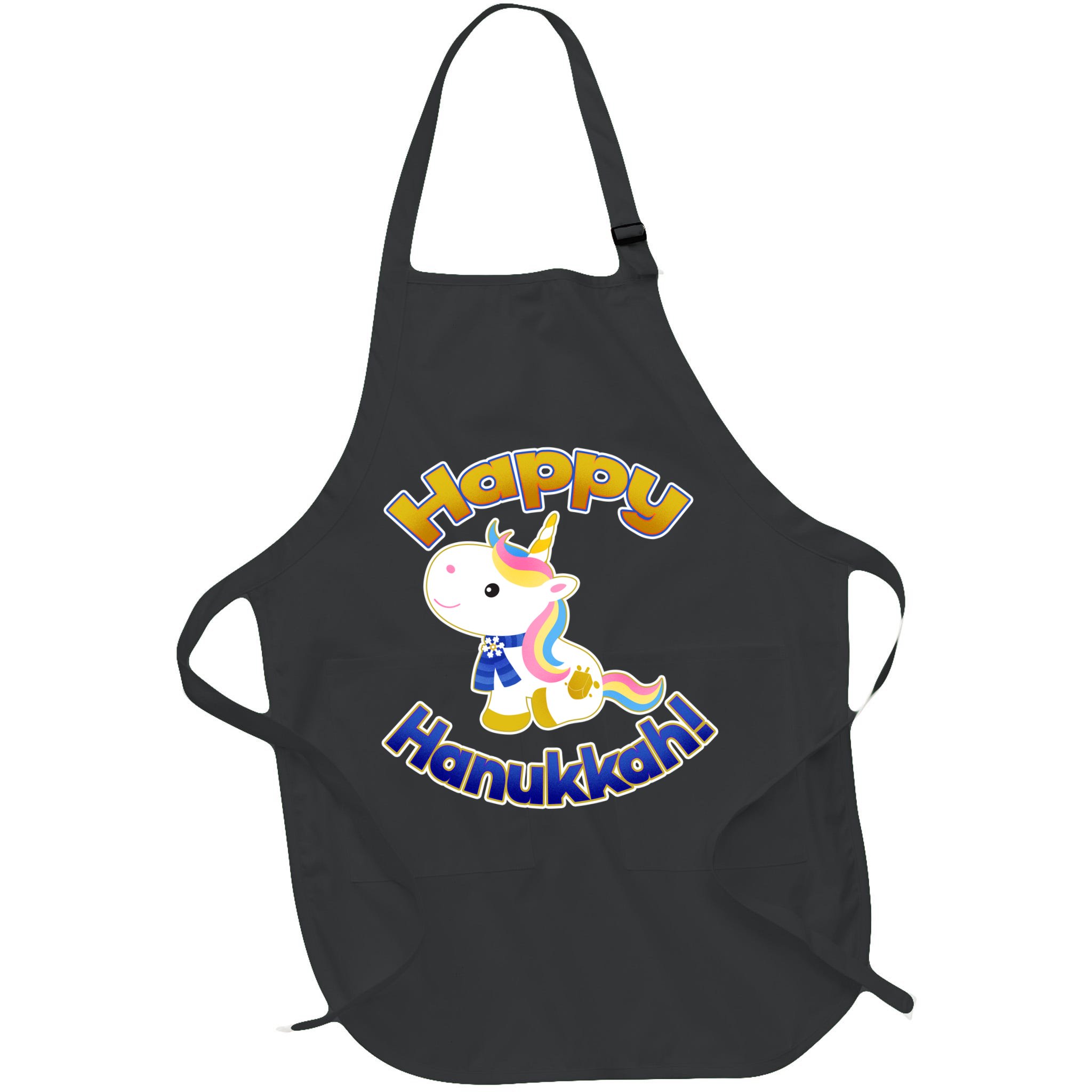 Happy Hanukkah Unicorn Apron