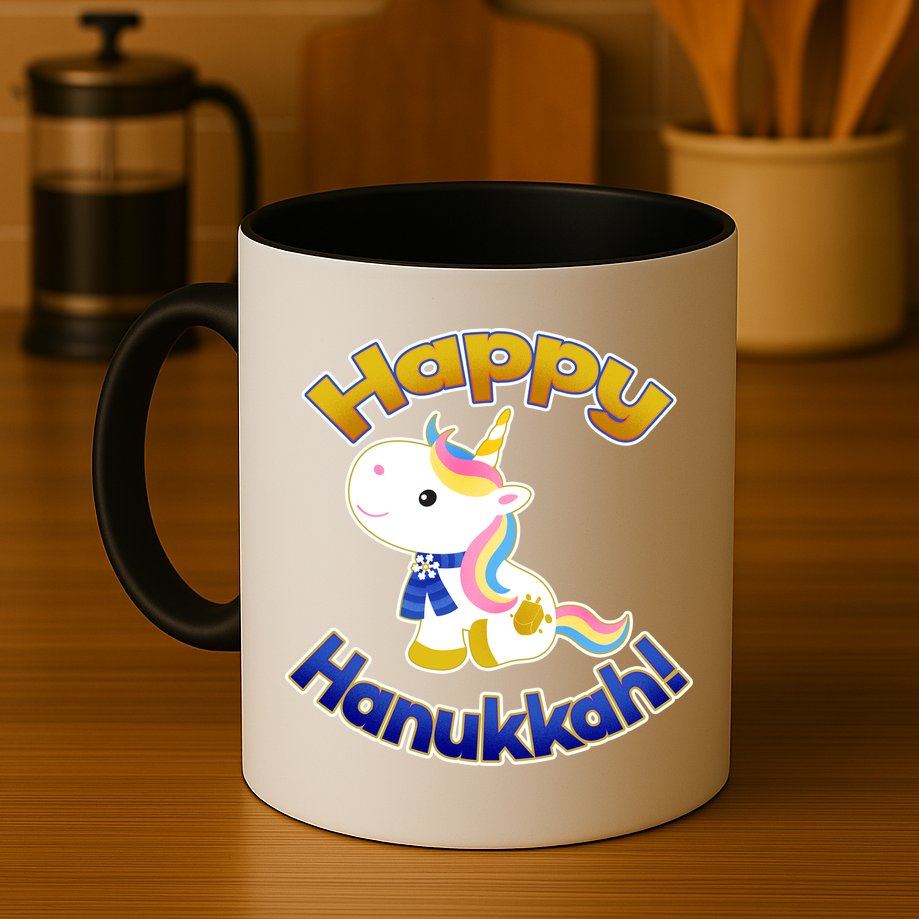 Happy Hanukkah Unicorn Mug