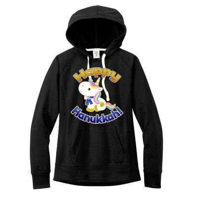 Happy Hanukkah Unicorn Women's Fleece Hoodie