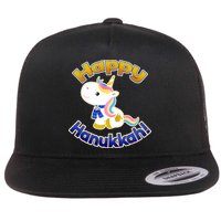 Happy Hanukkah Unicorn Flatbill Hat