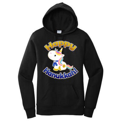 Happy Hanukkah Unicorn Women's Pullover Hoodie