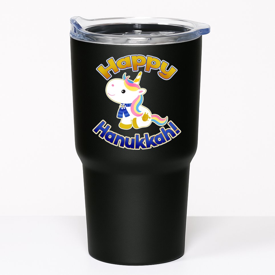 Happy Hanukkah Unicorn Tumbler