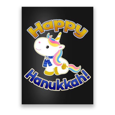 Happy Hanukkah Unicorn Poster