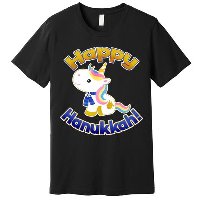 Happy Hanukkah Unicorn Premium T-Shirt