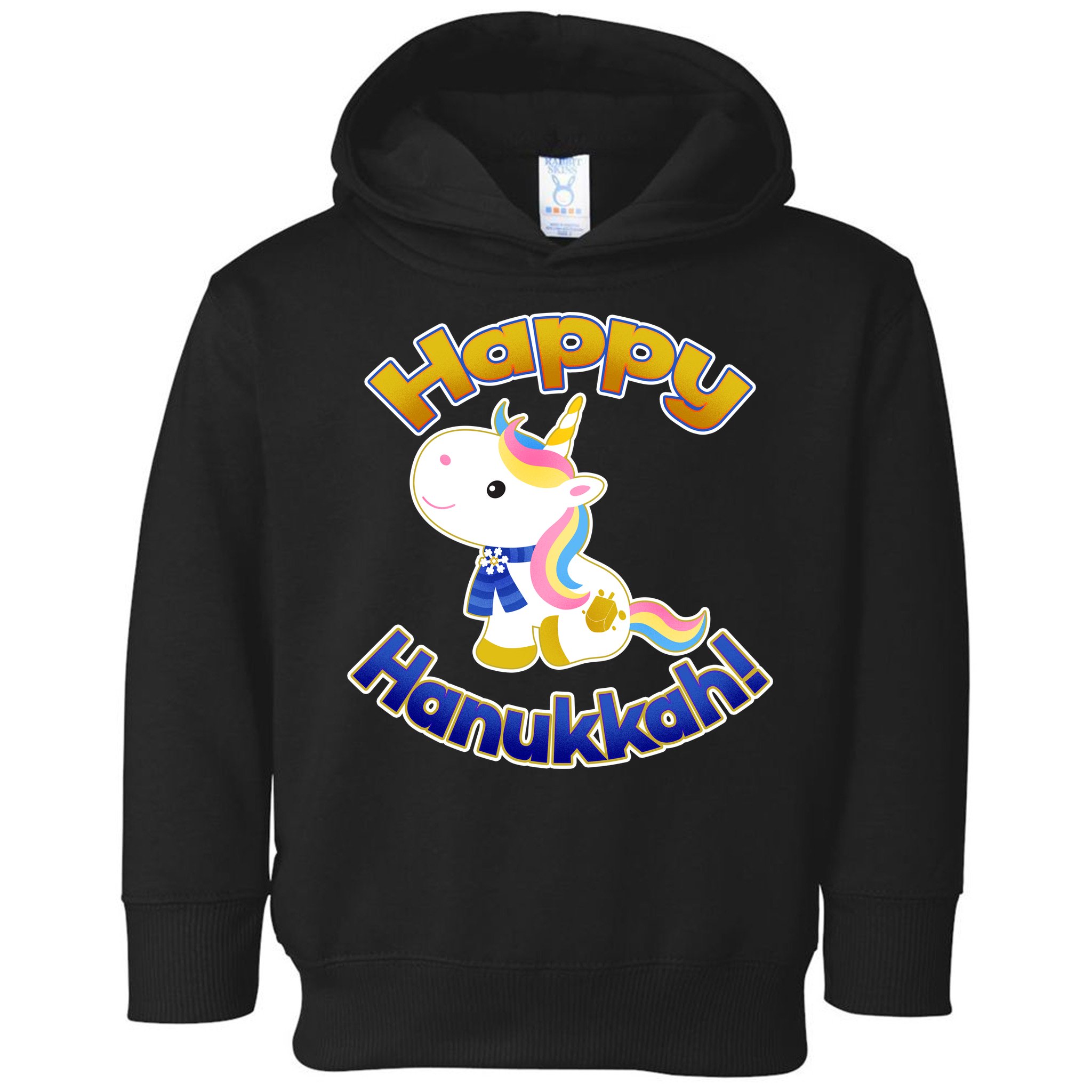 Happy Hanukkah Unicorn Toddler Hoodie