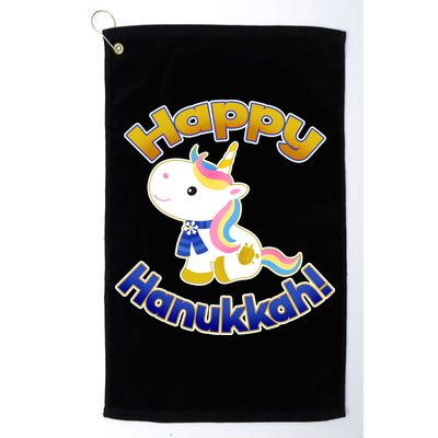 Happy Hanukkah Unicorn Golf Towel