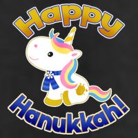 Happy Hanukkah Unicorn Golf Towel
