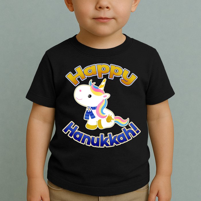 Happy Hanukkah Unicorn Toddler T-Shirt
