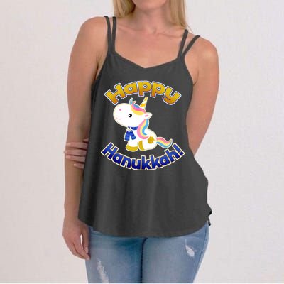 Happy Hanukkah Unicorn Women's Strappy Tank