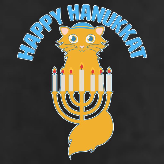 Happy Hanukkat Hanukkah Jewish Cat Adult Drive Performance Visor