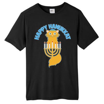 Happy Hanukkat Hanukkah Jewish Cat Tall Fusion ChromaSoft Performance T-Shirt