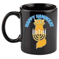 Happy Hanukkat Hanukkah Jewish Cat 11oz C Handle Ceramic Mug