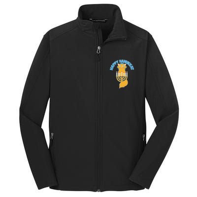 Happy Hanukkat Hanukkah Jewish Cat Core Soft Shell Jacket