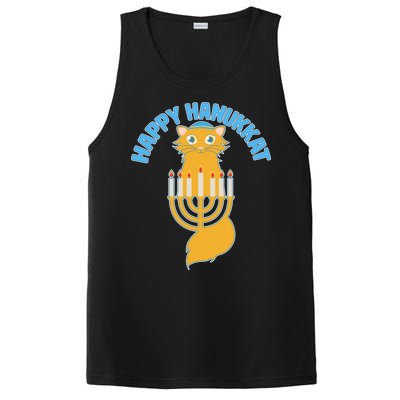 Happy Hanukkat Hanukkah Jewish Cat PosiCharge Competitor Tank