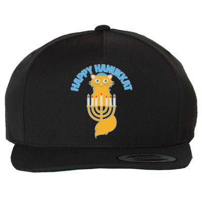 Happy Hanukkat Hanukkah Jewish Cat Wool Snapback Cap