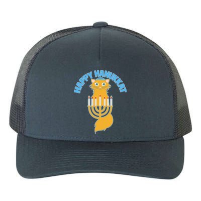 Happy Hanukkat Hanukkah Jewish Cat Yupoong Adult 5-Panel Trucker Hat