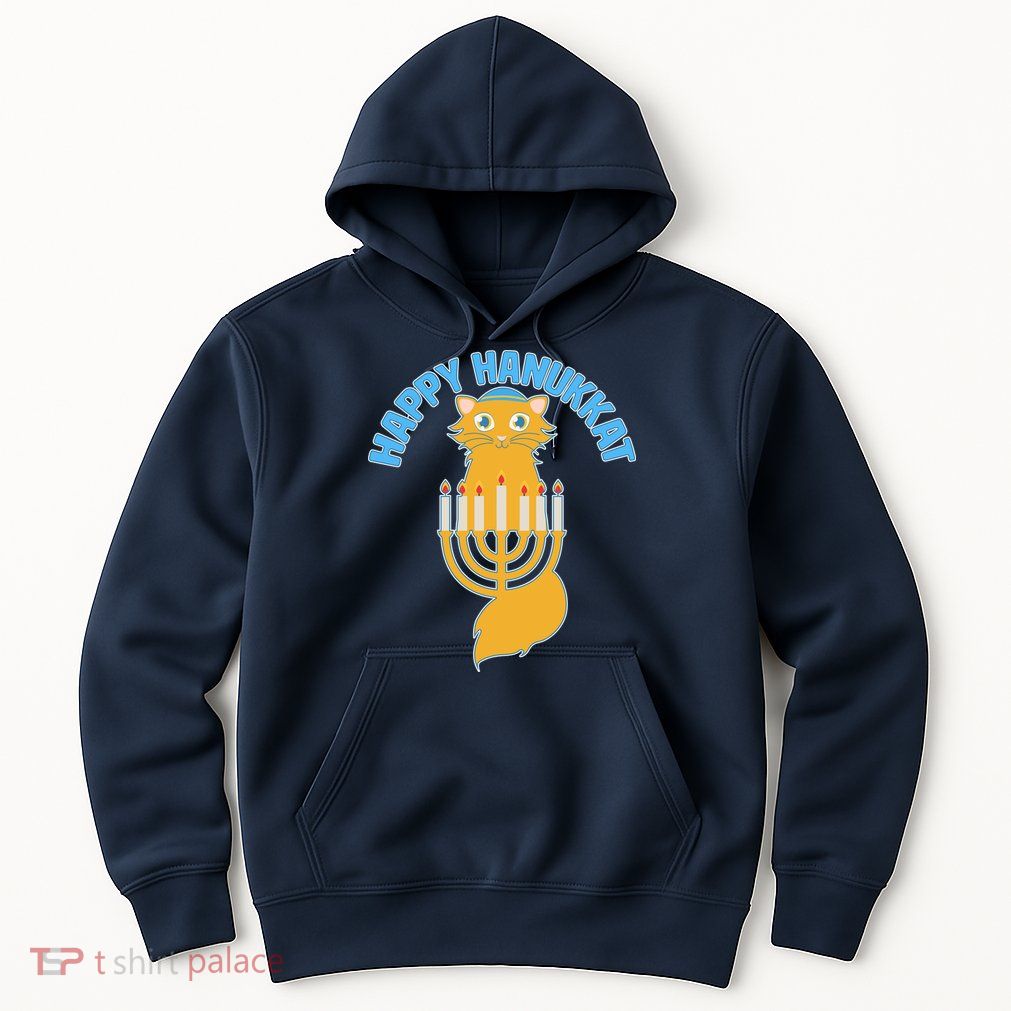 Happy Hanukkat Hanukkah Jewish Cat Hoodie
