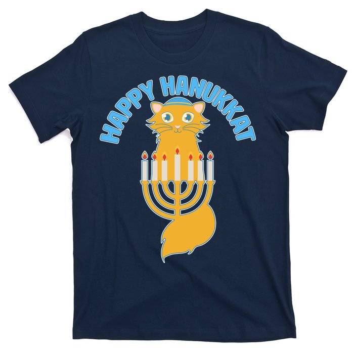 Happy Hanukkat Hanukkah Jewish Cat T-Shirt