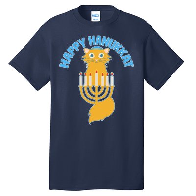 Happy Hanukkat Hanukkah Jewish Cat Tall T-Shirt