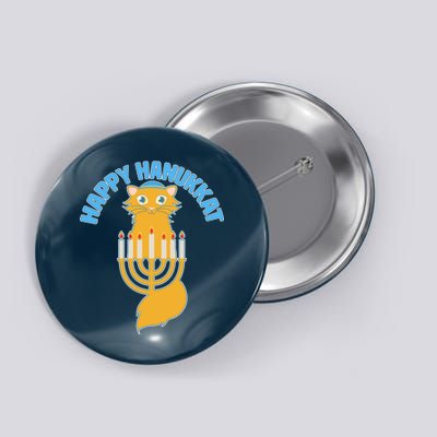 Happy Hanukkat Hanukkah Jewish Cat Button