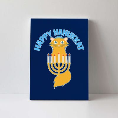 Happy Hanukkat Hanukkah Jewish Cat Canvas