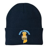 Happy Hanukkat Hanukkah Jewish Cat Knit Cap Winter Beanie