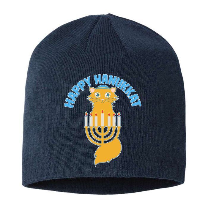 Happy Hanukkat Hanukkah Jewish Cat Sustainable Beanie