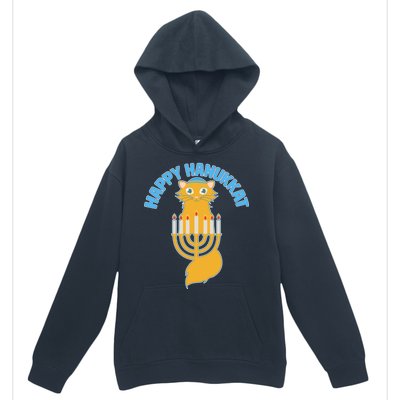 Happy Hanukkat Hanukkah Jewish Cat Urban Pullover Hoodie