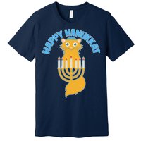 Happy Hanukkat Hanukkah Jewish Cat Premium T-Shirt