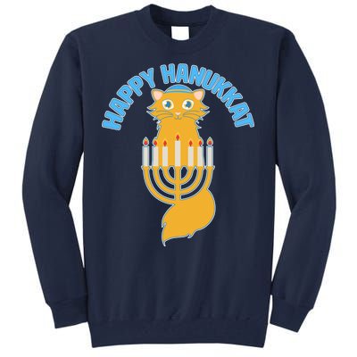 Happy Hanukkat Hanukkah Jewish Cat Tall Sweatshirt