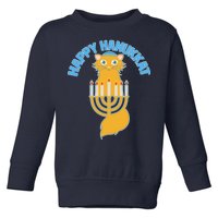 Happy Hanukkat Hanukkah Jewish Cat Toddler Sweatshirt