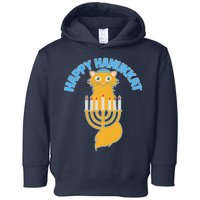 Happy Hanukkat Hanukkah Jewish Cat Toddler Hoodie