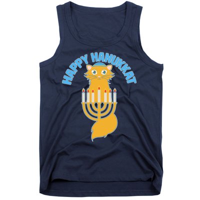 Happy Hanukkat Hanukkah Jewish Cat Tank Top