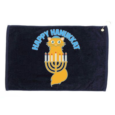 Happy Hanukkat Hanukkah Jewish Cat Grommeted Golf Towel