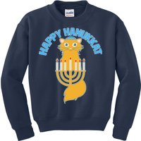 Happy Hanukkat Hanukkah Jewish Cat Kids Sweatshirt