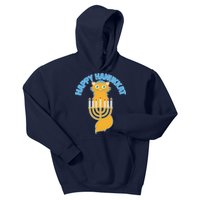 Happy Hanukkat Hanukkah Jewish Cat Kids Hoodie