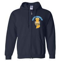 Happy Hanukkat Hanukkah Jewish Cat Full Zip Hoodie