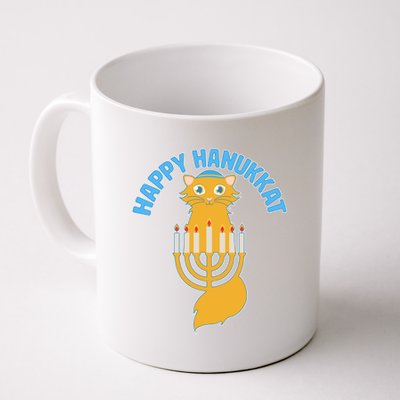 Happy Hanukkat Hanukkah Jewish Cat Coffee Mug