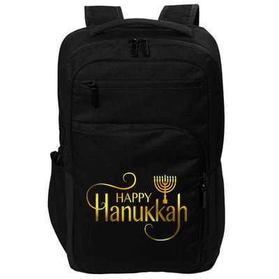 Happy Haunkkah Menorah Logo Impact Tech Backpack