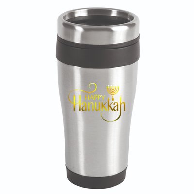 Happy Haunkkah Menorah Logo 16oz Travel Tumbler