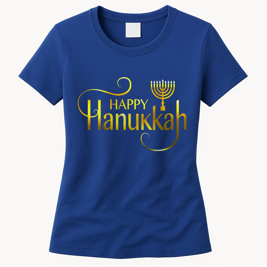 Happy Haunkkah Menorah Logo Womens T-Shirt