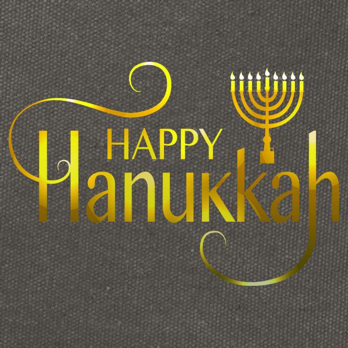 Happy Haunkkah Menorah Logo Cotton Canvas Backpack