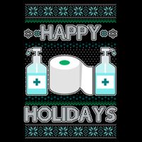 Happy Holidays Toilet Paper Hand Sanitizer Ugly Christmas Sweater  Mug