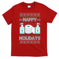 Happy Holidays Toilet Paper Hand Sanitizer Ugly Christmas Sweater  T-Shirt