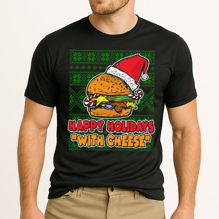 Happy Holidays With Cheese Ugly Christmas Sweater Performance Shirt