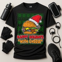 Happy Holidays With Cheese Ugly Christmas Sweater Performance Shirt