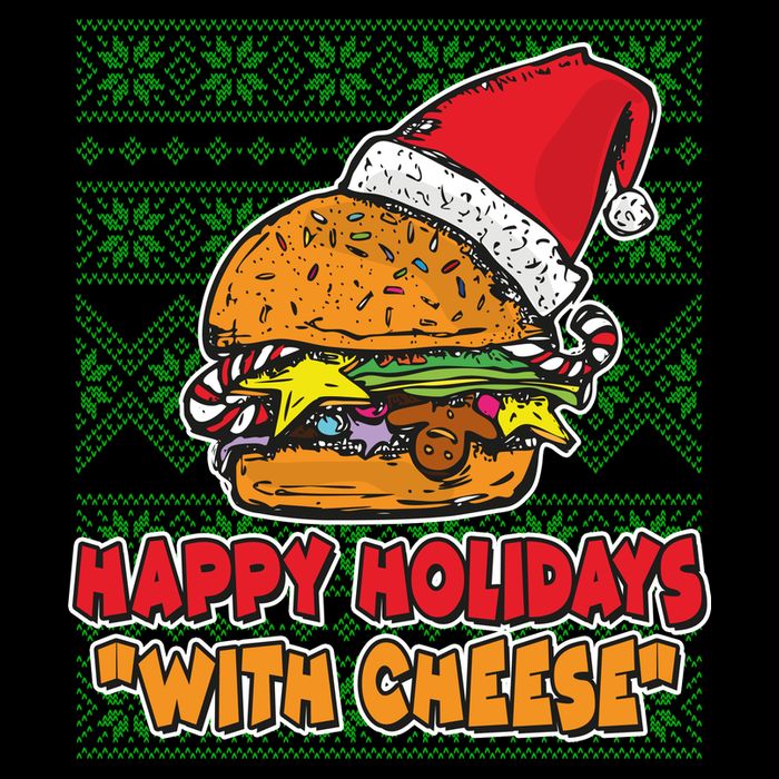 Happy Holidays With Cheese Ugly Christmas Sweater Performance Shirt