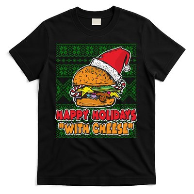 Happy Holidays With Cheese Ugly Christmas Sweater T-Shirt