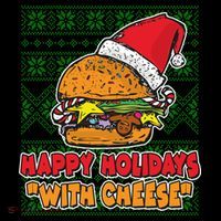 Happy Holidays With Cheese Ugly Christmas Sweater Poster